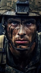 The fear of war and the military instills a chilling horror in a man's eyes