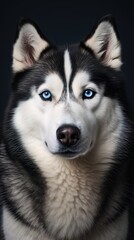 Naklejka na ściany i meble The Siberian Husky's portrait speaks volumes, capturing the breed's loyalty, intelligence, and the