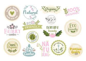 Organic natural, premium quality eco friendly signs for spa salon, beauty products and cosmetics