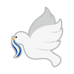 israel peace dove with flag