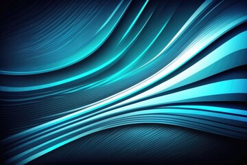 Abstract blue background with wavy lines