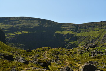 Coumshingaun Corrie Lake and the surrounding of Comeragh Mountains