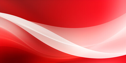 Abstract smooth white wave on red background 