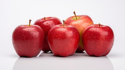 red apples on a white background isolated.