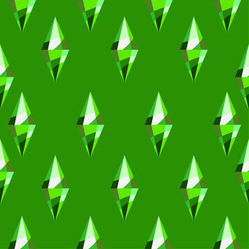 Patterns with diamonds on a greem background