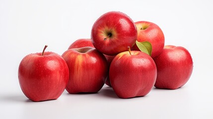 red apples on a white background isolated.