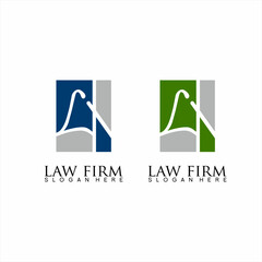 Law firm logo design with abstract letter A concept.