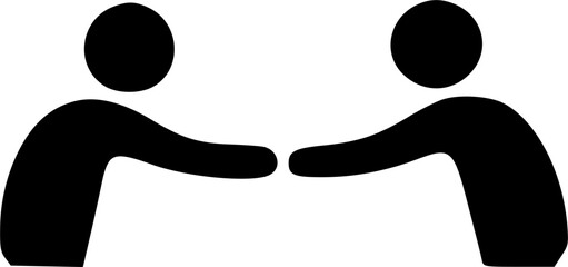 Two people giving high five each other vector icon. filled flat sign sign, symbol, vector, art