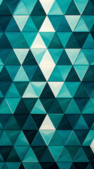 Obraz premium An intricate design of teal and white triangles