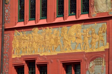 Fachada del ayuntamiento de Basilea, Suiza