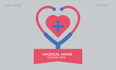 vector medical logo, health and medicine logo template.