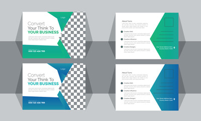 vector stylist business corporate real state postcard design.