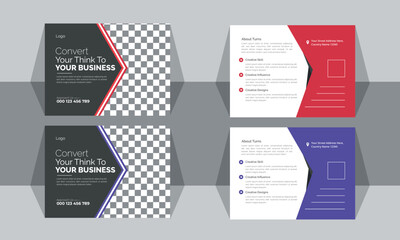 vector stylist business corporate real state postcard design.