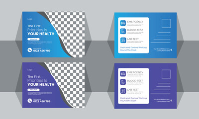 vector stylist business corporate real state postcard design.