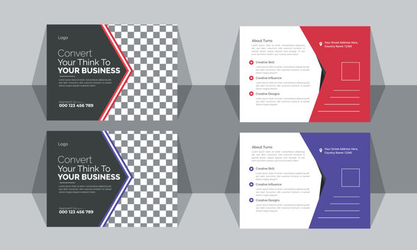 vector stylist business corporate real state postcard design.