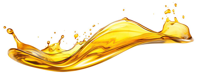 Golden oil splash cut out - Powered by Adobe