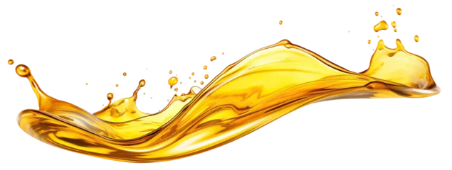  Golden oil splash cut out © Yeti Studio