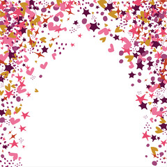 confetti, hearts, stars for promotions and events . party, diary, decorate, event. Vector illustration.