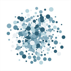 Bubbles pattern Frame Blue banner web. Colored Background. Vector illustration.
