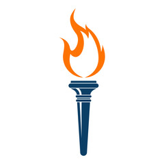 Torch icon isolated on white background
