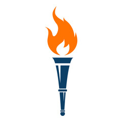 Torch icon isolated on white background