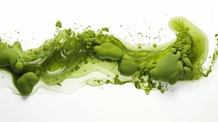 Obraz premium sea green algae on white background isolated.