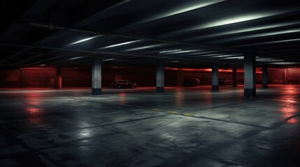 Empty underground parking