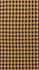 A tan and khaki houndstooth pattern with an oval motif in the middle
