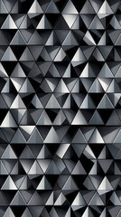A repeating triangle pattern in shades of grey and black