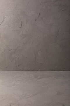 Dark gray plaster surface corner