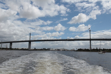 Melbourne Bolte Bridge as viewed from below