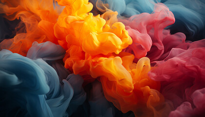 Fototapeta premium Abstract ink paint colors backgrounds multi colored motion wave liquid generated by AI