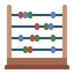 Abacus colorful flat icon
