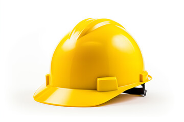 Yellow construction helmet