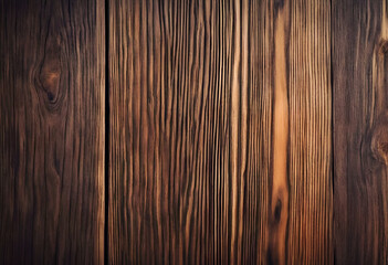 Naklejka premium Brown wooden table texture. Brown planks background. Top view.