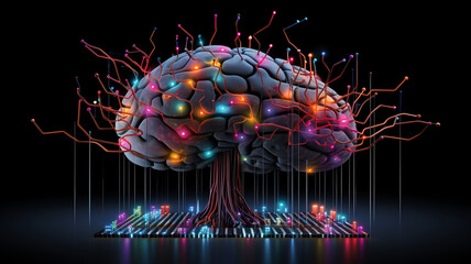 human brain with artificial intelligence