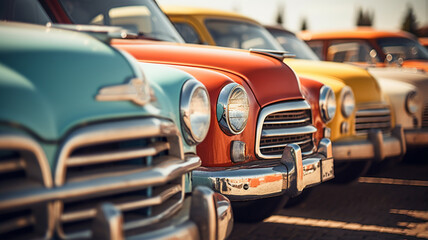 vintage retro car on the street