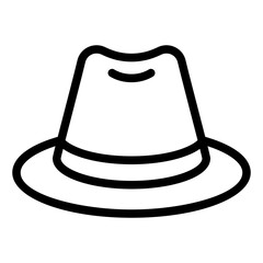 Hat black outline icon