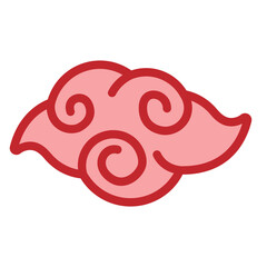 Cloud Dual Tone Icon Design Vector