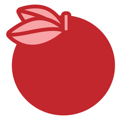 Orange Dual Tone Icon Design Vector