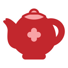 Teapot Dual Tone Icon Design Vector
