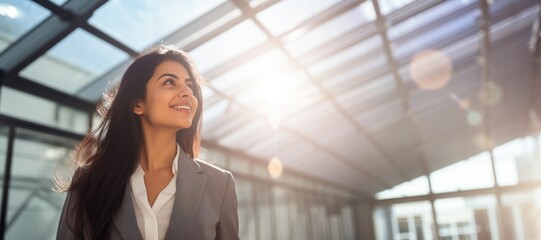 Business woman businesswoman walking smiling in office building