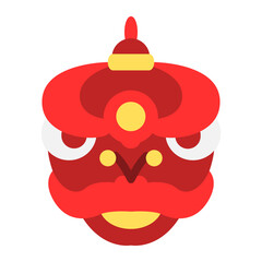 Dragon Head Flat Style in Design Icon