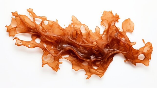 brown algae on a white background isolated.