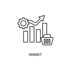Analytics concept line icon. Simple element illustration. Analytics concept outline symbol design.