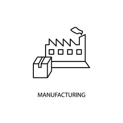 Naklejka premium manufacturing concept line icon. Simple element illustration. manufacturing concept outline symbol design.