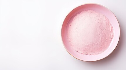 Obraz na płótnie Canvas pink dough in a plate.