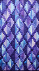 A pattern of purple and blue diamonds arranged in a quilt-like pattern