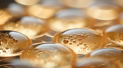 A close up of a bunch of soap bubbles. Generative AI.
