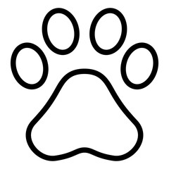 Paw black outline icon